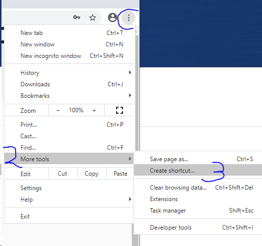 Create shortcut on your computer desktop